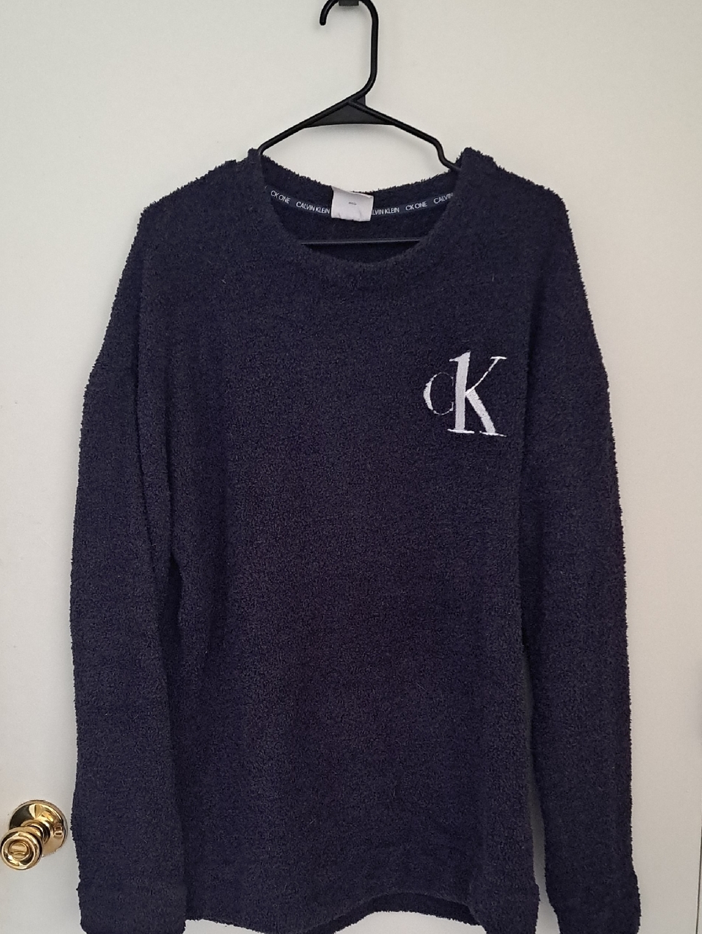 Calvin Klein Dark Navy CK Embroidered Logo Sweater